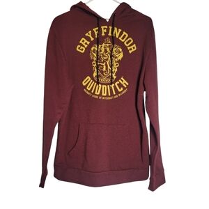 Harry Potter Gryffindor Quidditch Burgundy Hoodies Women's Size XL